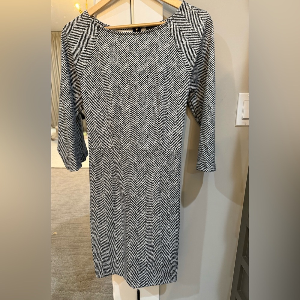 The Limited Women’s Herringbone Black and White Dress Size 12 NWT